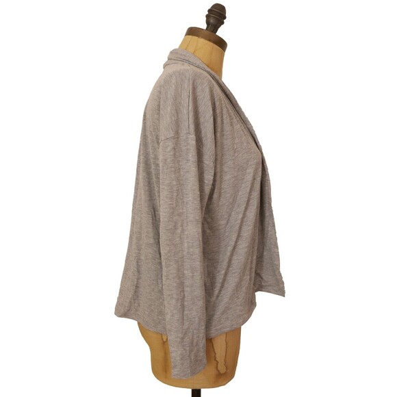 BB Dakota Short Open Cardigan Sweater Top XS Pockets Lightweight Heather Gray B5 - Picture 2 of 5